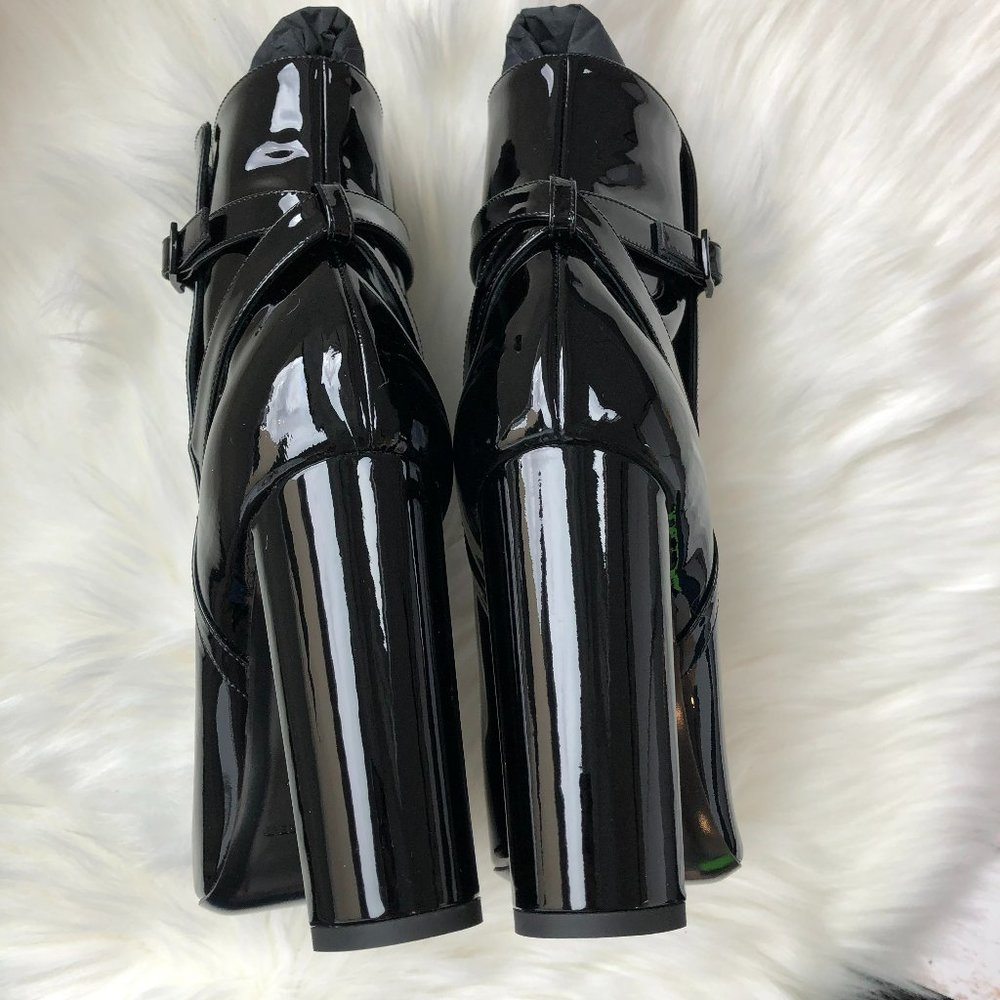 Saint Laurent Black Patent Soixante Vernice Grupy Boots Size 39 - Picture 8 of 12